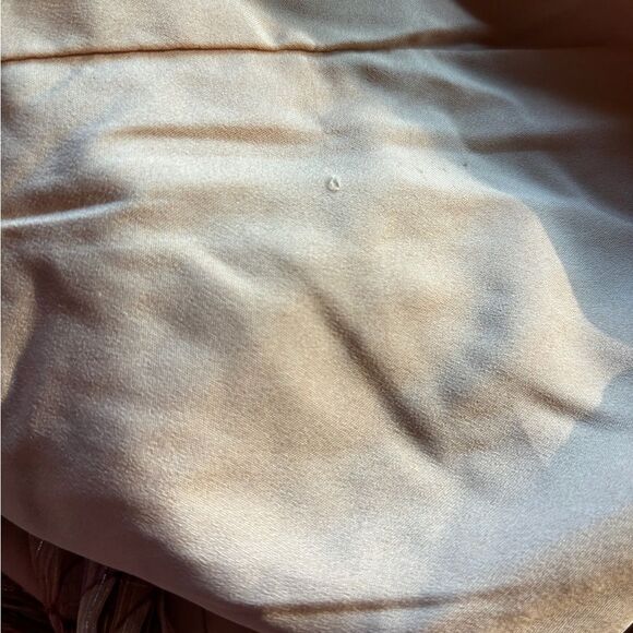 New Anthropologie BHLDN High-Neck A-Line Chiffon Floral Orange Brown Gown - Picture 8 of 9